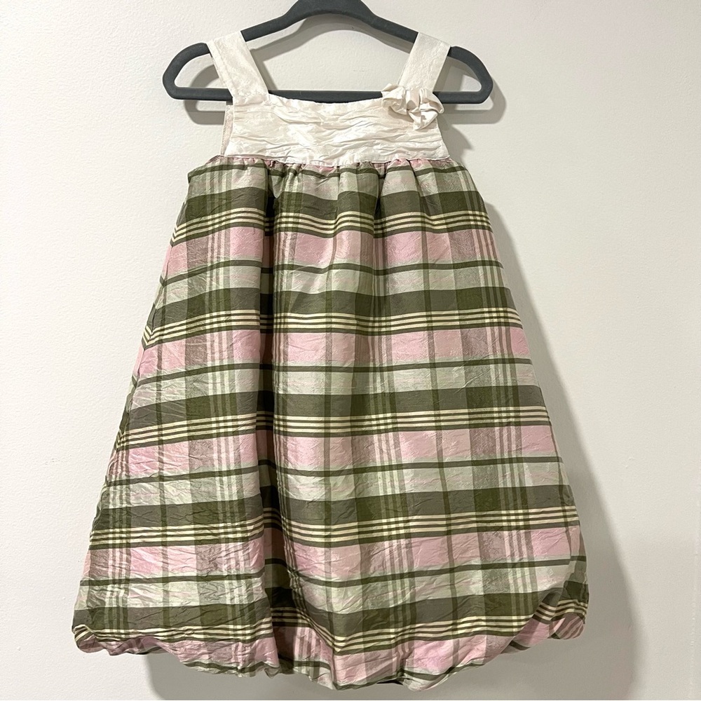 Janie and Jack Silk tartan special occasions bubble dress